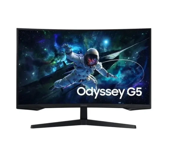 מסך מחשב גיימינג קעור Samsung Odyssey G5 S32CG552EM 32 Inch QHD 165Hz - צבע שחור