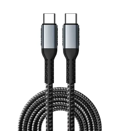 כבל TYPE-C שחור באורך 2 מטר 100W כבל TYPE-C שחור באורך 2 מטר 100W