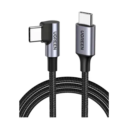 כבל TYPE-C בצורת L בהספק 100Wמבית יוגרין כבל TYPE-C בצורת L בהספק 100Wמבית יוגרין